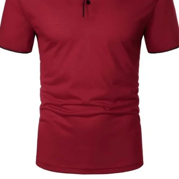 Red Mens Polo Shirt - Picture 2 of 7